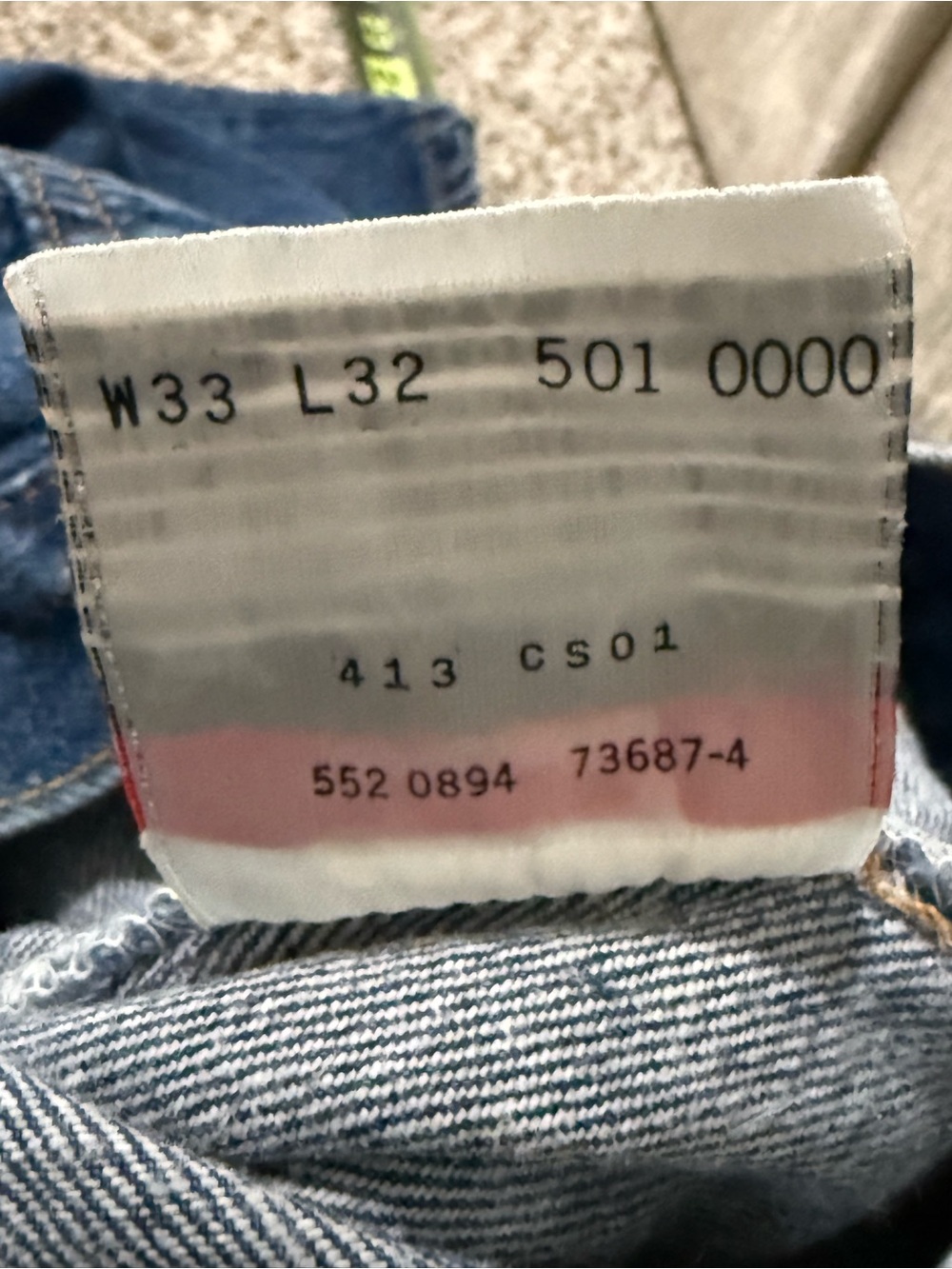 Vintage Levi’s 501 501xx Jeans 1994 Made in USA Men’s Size W33 L32 Button Fly - Picture 9 of 9